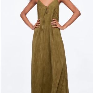 Zara long pleated dress